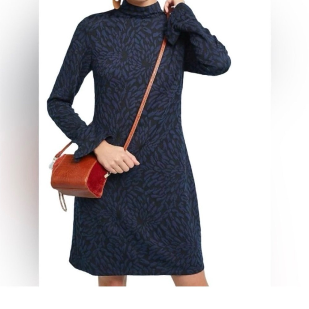 Hutch 70s style mock neck dress